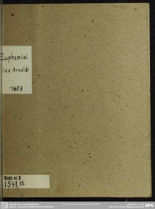 Ad Alexandrum Arnoldi suprema philosophiae laurea in Wittebergensium academia insignitum euphemiai