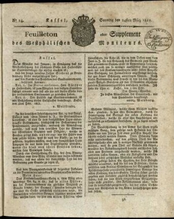 No. 24, Sonntag den 24sten Maerz 1811
