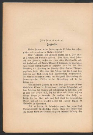 Fünftes Kapitel. Zeppelin.