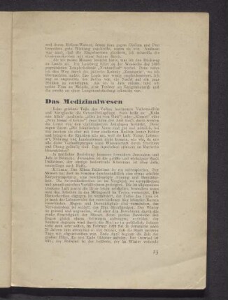 Das Medizinalwesen