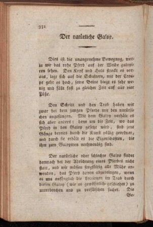 Der natürliche Galop.
