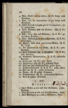 XIV. Scarlatti