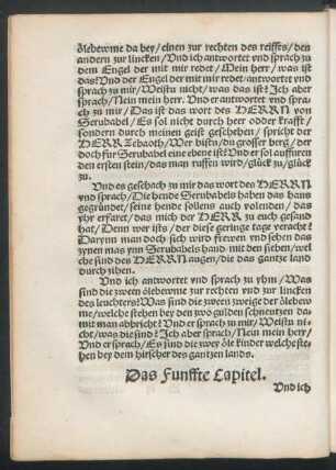 Das Funffte Capitel.