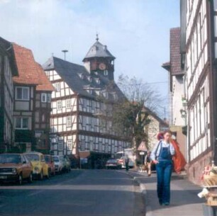 Rauschenberg. Blick aus der Hauptstraße, Richtung Kirchhain