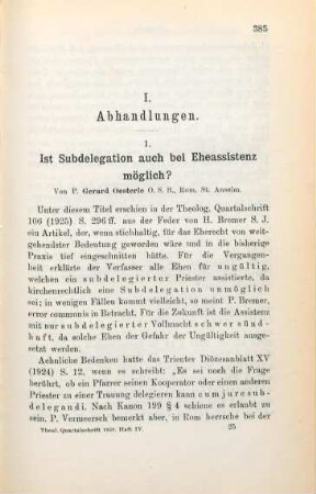 385-398 Ist Subdelegation auch bei Eheassistenz möglich?
