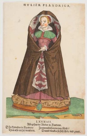 Tracht einer Ehefrau in Flandern