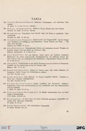 Varia (Nr. 396-408)