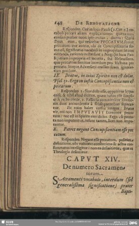 Caput XIV. De numero Sacramentorum