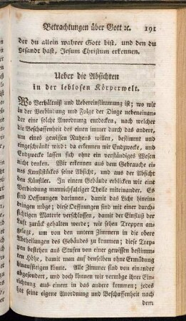 Ueber die Absichten in der leblosen Körperwelt.