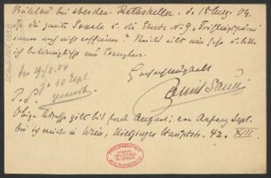 Brief an B. Schott's Söhne : 18.08.1904