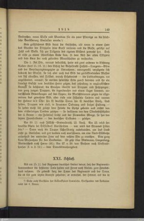 XXI. Schluß