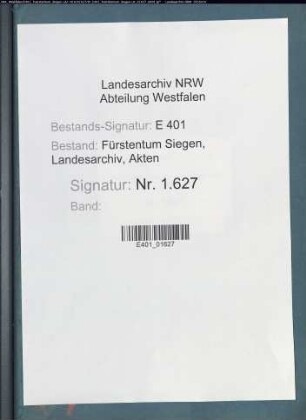 Gravamina der reformierten Pfarre zu Netphen