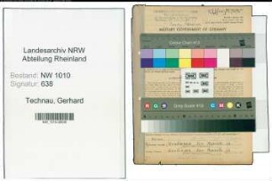 Entnazifizierung Gerhard Technau , geb. 06.02.1910 (Biologe)
