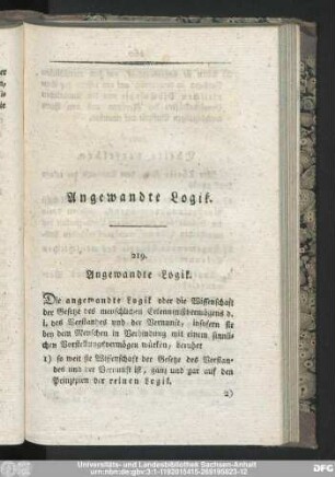 Angewandte Logik.
