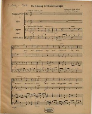Marien-Lieder : für eine oder mehrere Stimmen mit Clavier- oder Orgelbegleitung. 5