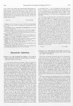 1083-1084 [Rezension] Denzler, Georg, Die Geschichte des Zölibats