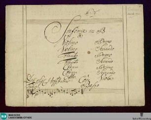 Symphonies - Don Mus.Ms. 771 : B|b; UnvH 69.3