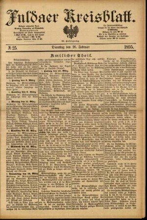 Ausgabe vom Dienstag, den 26. Februar 1895.