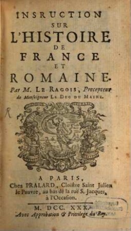 Instruction sur l'histoire de France et romaine