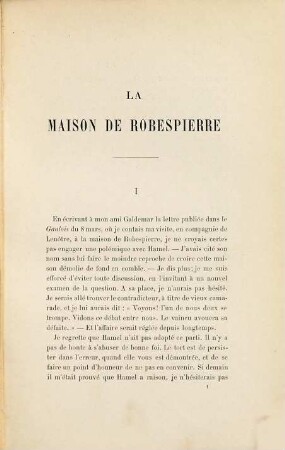 La maison de Robespierre