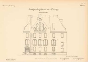 Amtsgerichts- und Gefängnisgebäude, Kontopp: Vorderansicht 1:100