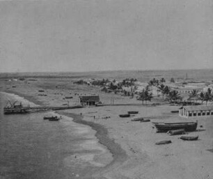 Küste : Die Küste nahe Luanda mit einer kleinen Anlegestelle