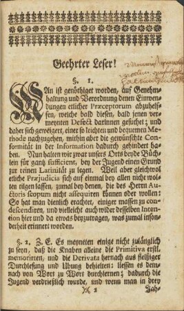 Geehrter Leser!