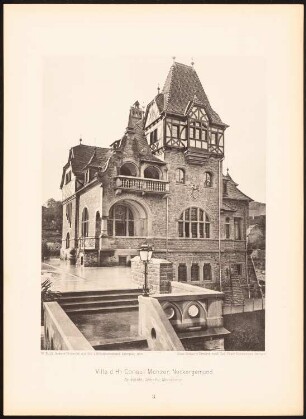 Villa des Herrn Konsul Menzer, Neckargemünd: Ansicht (aus: Moderne Neubauten, 1.Jg., 1894, hrsg. W. Kick)
