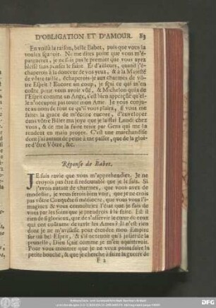 Réponse de Babet.