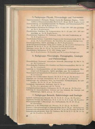 7. Fachgruppe Botanik, Bakteriologie und Zoologie