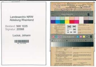 Entnazifizierung Johann Lucius , geb. 24.02.1903 (Bergmann)
