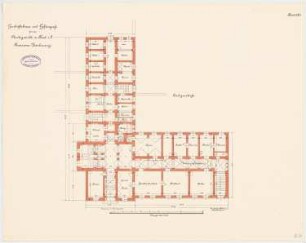 Amtsgericht und Gefängnis, Forst: Grundriss Erdgeschoss 1:100