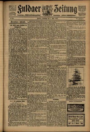 Zweite Ausgabe vom Dienstag, den 01. Mai 1906.