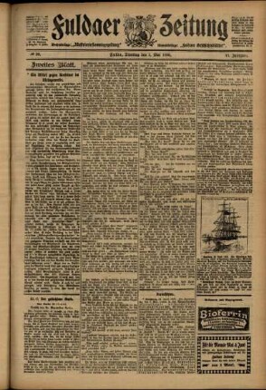 Zweite Ausgabe vom Dienstag, den 01. Mai 1906.