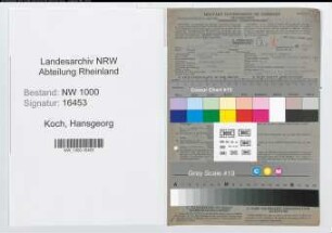 Entnazifizierung Hansgeorg Koch, geb. 05.07.1913 ()