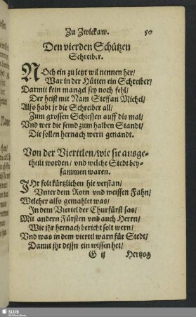 Von der Vierttlen, wie sie ausgetheilt worden, und welche Stedt beysammen waren