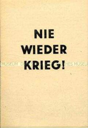 Propagandaschrift der DDR gegen die atomare Aufrüstung unter Adenauer und Strauß