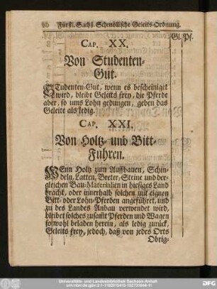Cap. XXI. Von Holtz- und Bitt-Fuhren.