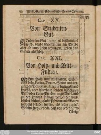 Cap. XXI. Von Holtz- und Bitt-Fuhren.