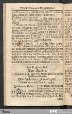 I. Ingemein nach allen drey Haupt-Artickeln unsers Christlichen Glaubens.