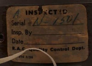 Details Wartungsaufkleber Beschleunigungsmesser Honeywell