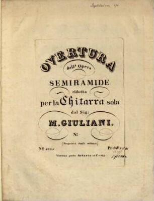 Overtura dell'opera Semiramide