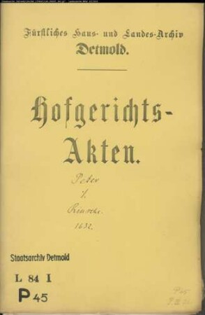 Peters, Christophs, Richters zu Horn, Frau Katharina Steffens gegen Joh. Rinsche und Konrad Peters, Dechanten zu St. Johann in Horn - Schuldforderung