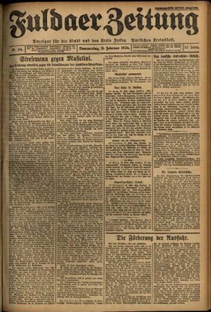 Ausgabe vom Donnerstag, den 11. Februar 1926.