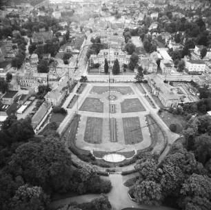 Orangerie in Gotha : Blickrichtung Osten zum Schloss Friedrichsthal