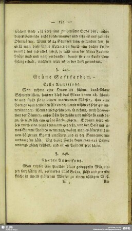 Grüne Saftfarben (§ 245-246)