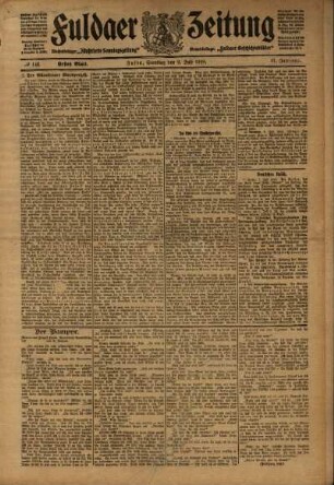 Erste Ausgabe vom Samstag, den 02. Juli 1910.