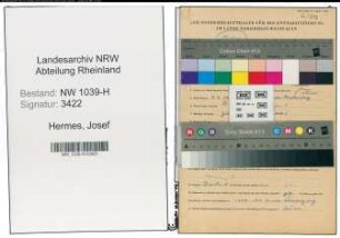 Entnazifizierung Josef Hermes , geb. 02.09.1900 (Bergmann)
