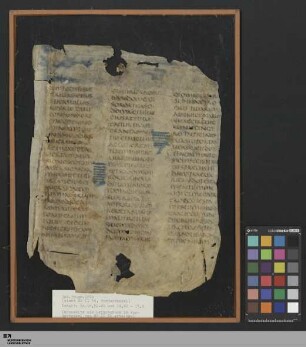 Cod. fragm. 100, a - Trägerband: HB II 54 Vorderdeckel. - Text: Ez 16, 52-60 und 16, 60 – 17, 6