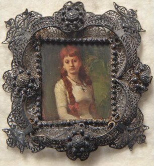 Mädchenbildnis. Miniatur aus der Sammlung Loewe